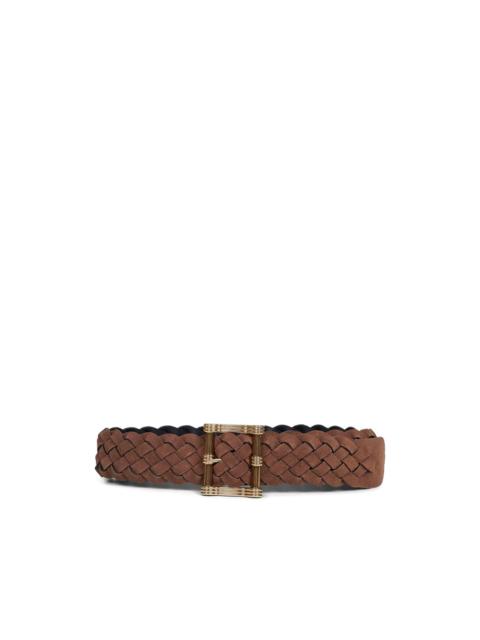 Etro woven reversible prong buckle belt