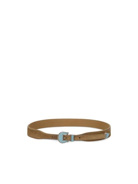 FORTELA stone-embellishment leather belt