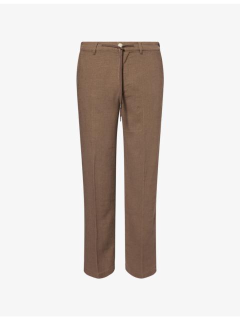 PAIGE Tiano Straight-Leg Linen-Blend Trousers