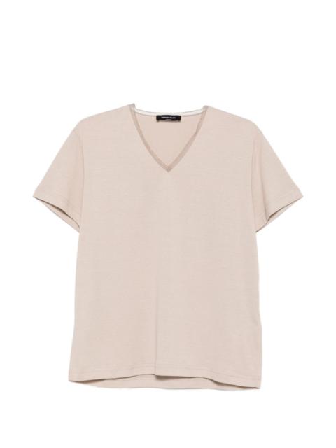 FABIANA FILIPPI embellished V-neck T-shirt