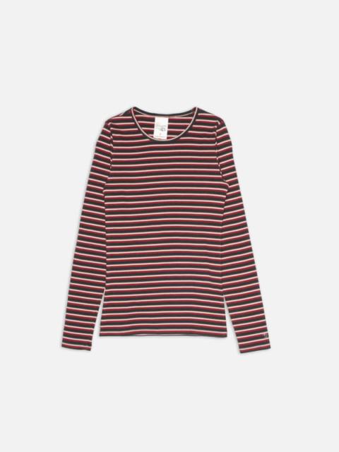 Nudie Jeans Jessy Long Sleeve T-Shirt Striped Rib Mulit