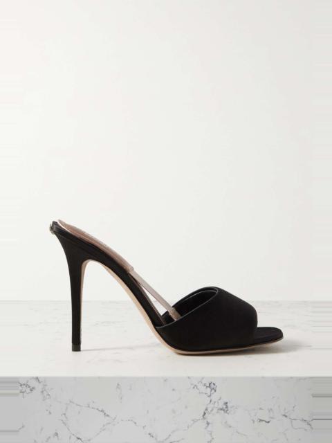 Valentino 105 embellished satin mules