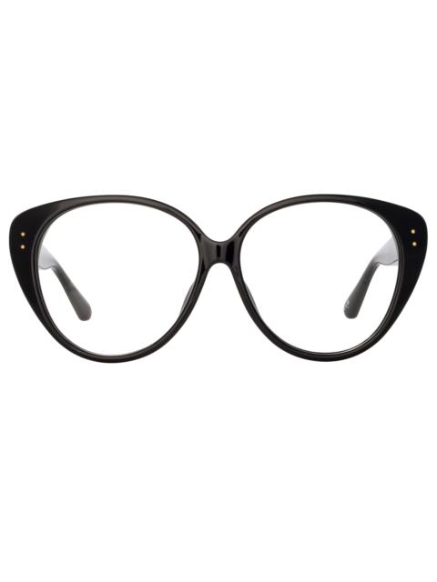 LINDA FARROW KATIA CAT EYE OPTICAL FRAME IN BLACK