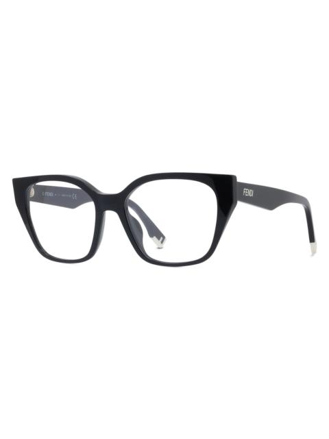 FENDI Women's 52MM Rectangular Eyeglasses - Shiny Black