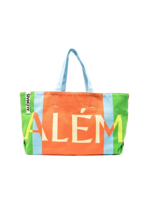 ALÉMAIS Players striped tote bag