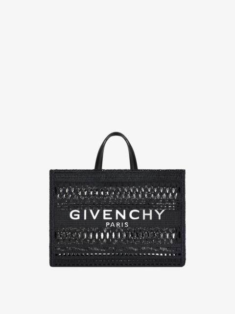 MEDIUM G-TOTE SHOPPING BAG IN LACED RAFFIA