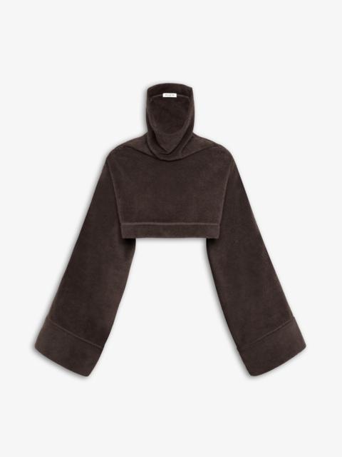 CROPPED HOODIE IN COTTON TERRY