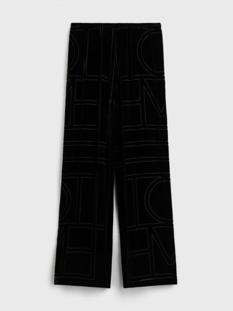 TOTEME Monogram devoré pj bottoms black