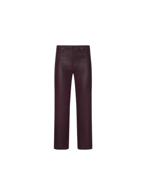 L'AGENCE Wanda Coated Cropped Wide-Leg Jean