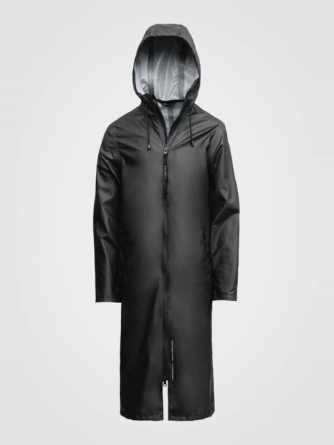 Stutterheim Stockholm Long Lightweight Zip Raincoat Black