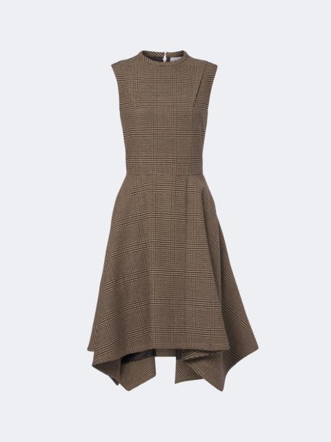 PATOU Asymmetric Prince of Wales midi dress