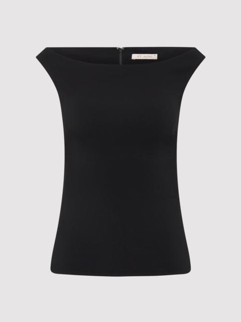ST. AGNI Slim Bateau Top - Black