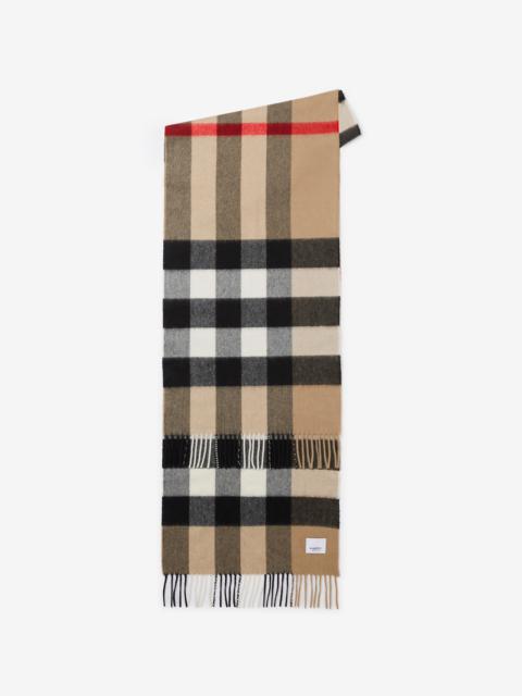 Check Cashmere Scarf