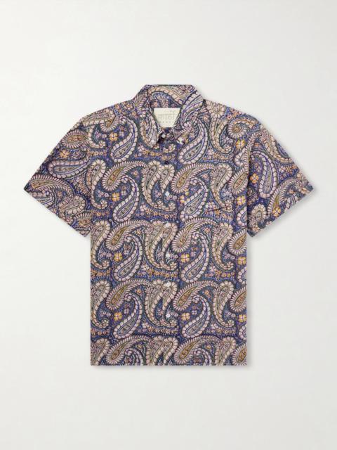 KARDO Ron Button-Down Collar Paisley-Print Cotton Shirt