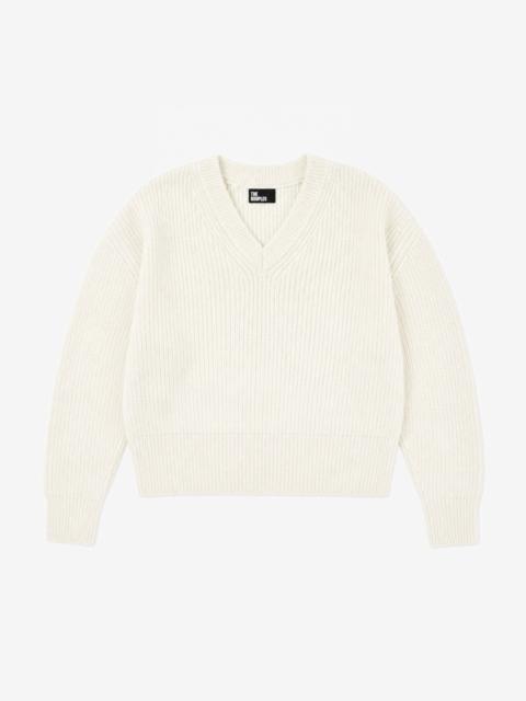 The Kooples NATURAL-COLORED MERINO WOOL SWEATER