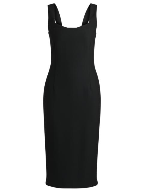 BOSS BODYCON MIDI-LENGTH DRESS IN STRETCH MATERIAL