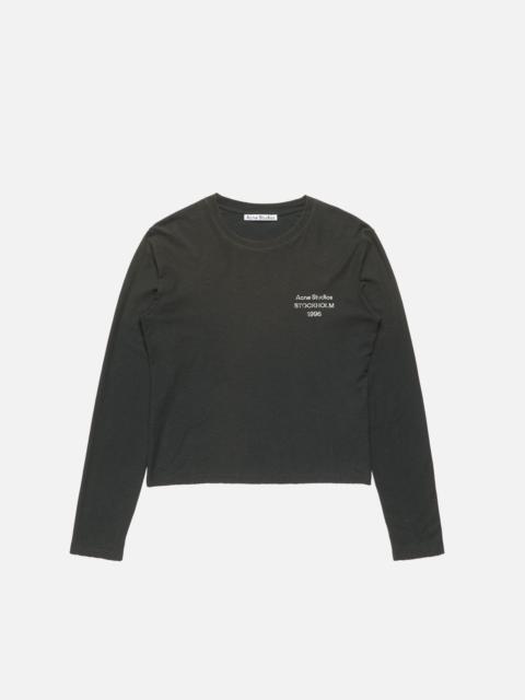 Acne Studios Distressed logo t-shirt - Faded black