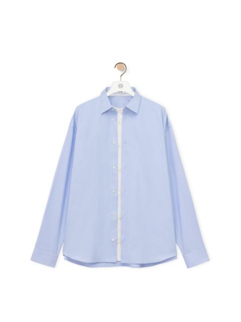 Double layer shirt in cotton and silk