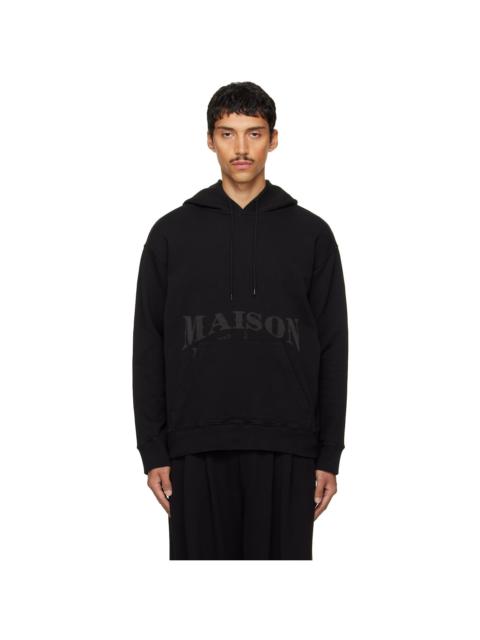 MM6 Maison Margiela Black Unbrushed Cotton Hoodie