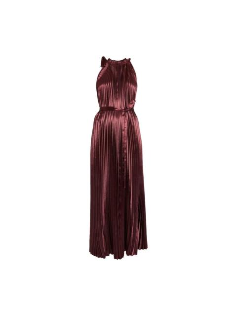 Amiko pleated midi dress