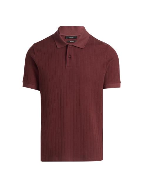 Vince Men's Drop-Needle Striped Pima Cotton Polo Shirt - Deep Satin