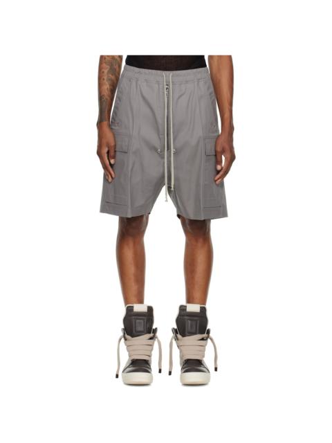 Rick Owens Gray Tower Cargobela Cargo Shorts
