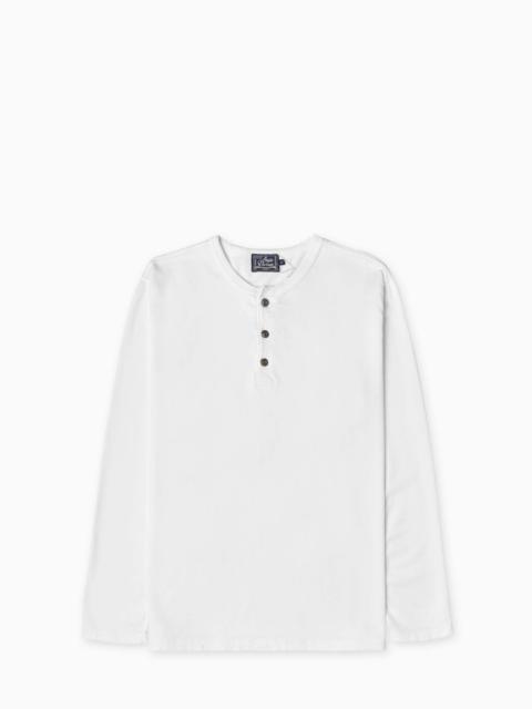 Studio D'Artisan STUDIO D'ARTISAN 8187 SUVIN GOLD LONGSLEEVE HENLEY WHITE