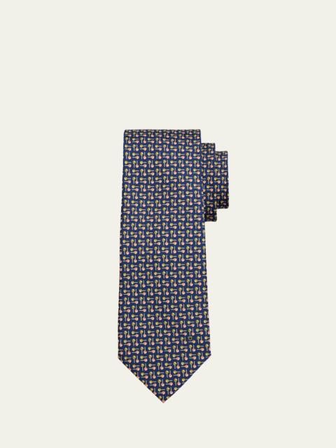FERRAGAMO Men's Micro-Lollipop Print Tie