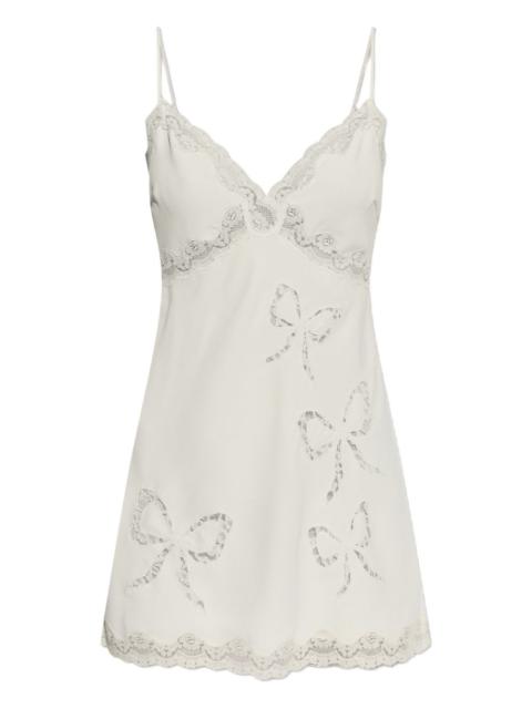 LoveShackFancy Cori lace bow mini dress