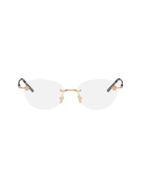 VERSACE Gold Rimless Glasses
