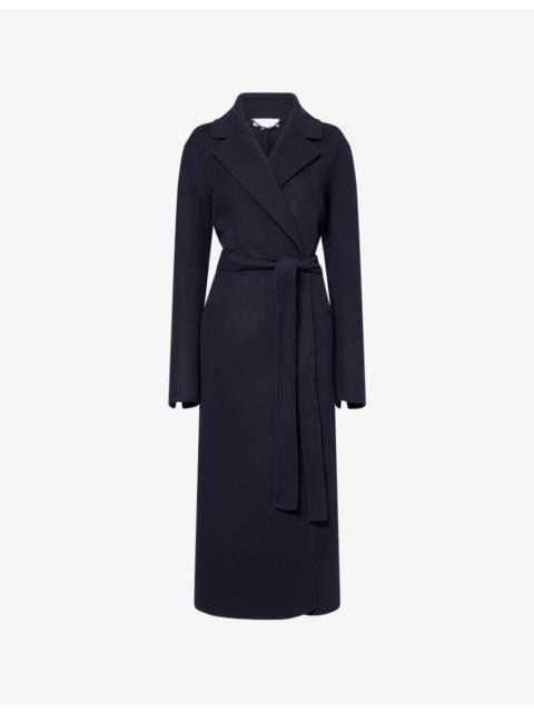 Stella McCartney Wrap Long Brushed Wool Coat