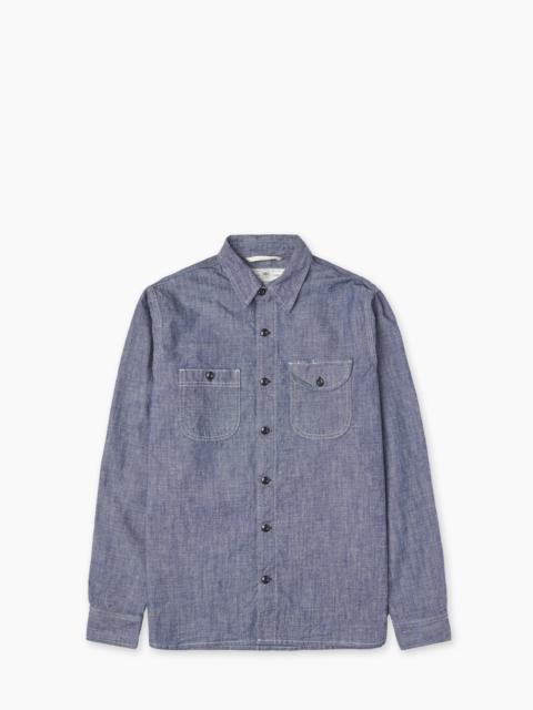 Rogue Territory ROGUE TERRITORY WORK SHIRT RINSED CHAMBRAY INDIGO