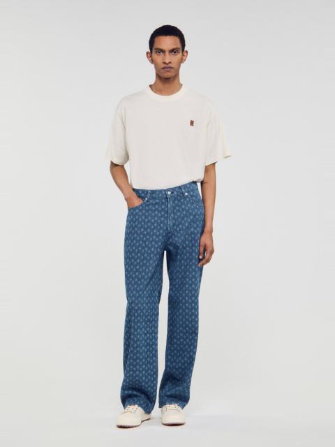 Sandro ROPE PATTERN BAGGY JEANS