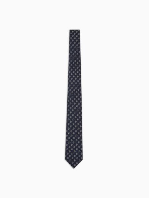 GIORGIO ARMANI Silk and cotton jacquard tie