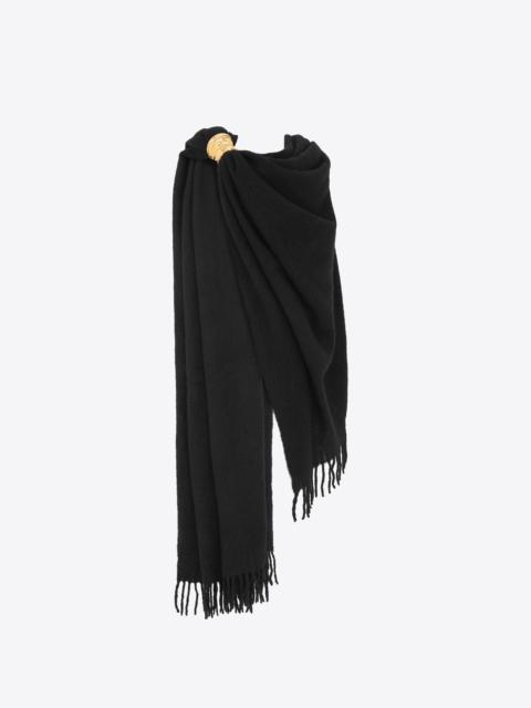 SAINT LAURENT extra-long scarf in alpaca, wool and mohair