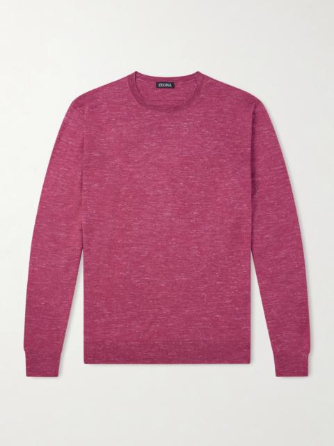 ZEGNA Silk, Cashmere and Linen-Blend Sweater
