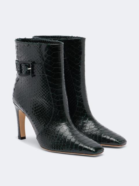 MALONE SOULIERS Rowan snake-effect leather ankle boots