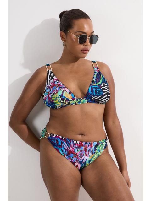 KAREN MILLEN Plus Size Tropical Floral Plunge Bikini Top