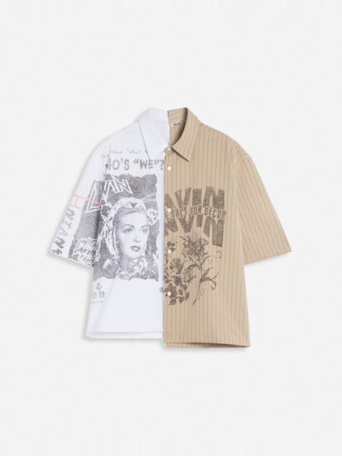 LANVIN X FUTURE ASYMMETRICAL PRINTED SHIRT