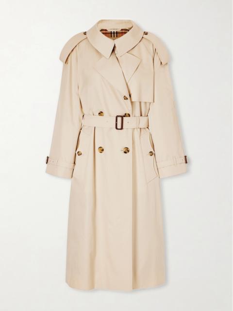Burberry Fitzrovia Belted Cotton-gabardine Trench Coat