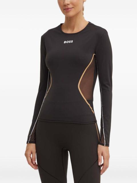 BOSS mesh-panel T-shirt