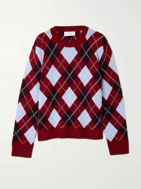 LA LIGNE Hamish Argyle Wool And Cashmere-blend Sweater