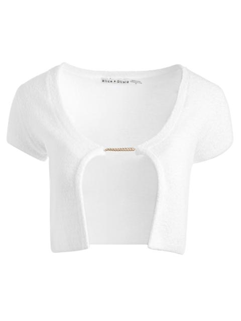 Alice + Olivia RINA CROPPED OPEN PULLOVER