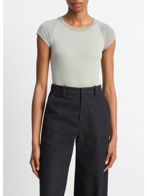 Vince Colorblock Pima Cotton Raglan T-Shirt