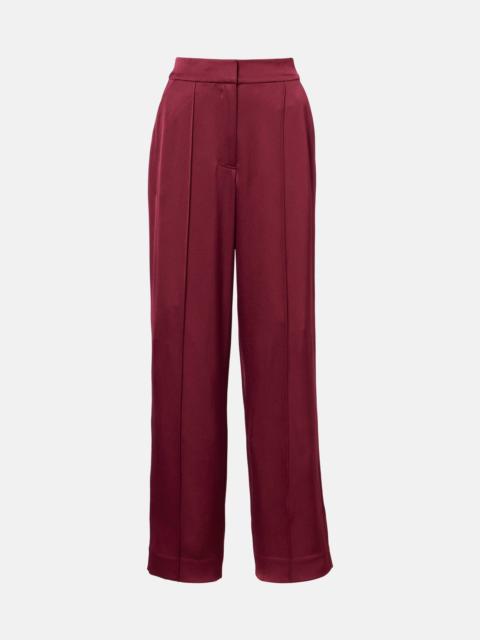 SIMKHAI Kyra high-rise satin wide-leg pants
