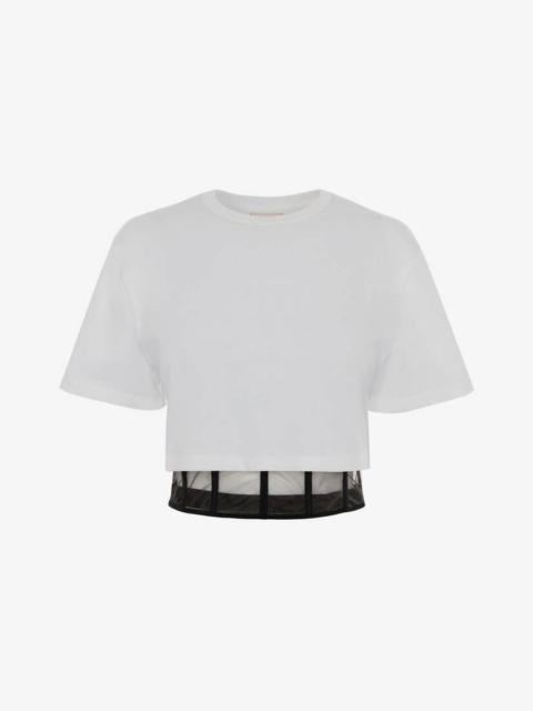 Alexander McQueen Women's Corset T-shirt in White/black