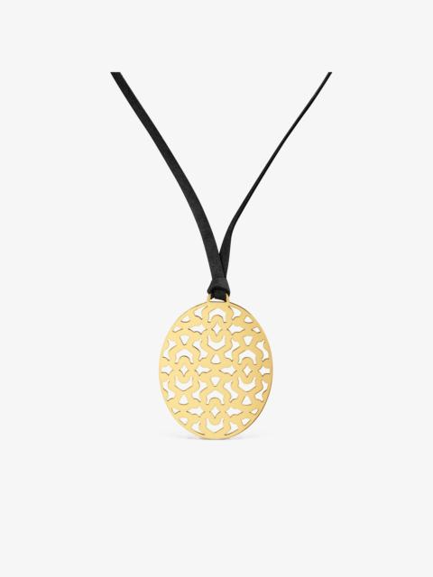 TOUS Long 60-mm gold-colored steel and black cord Necklace TOUS Kaos