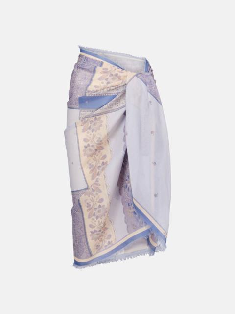 Zimmermann Printed cotton beach cover-up