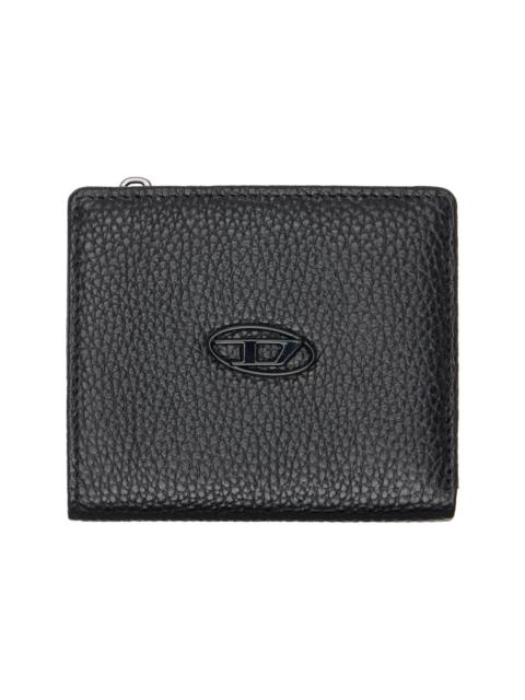 Diesel Black Bi-Fold Zip Wallet
