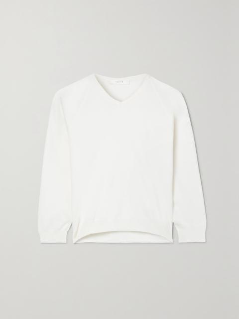 The Row Corin silk-blend sweater White